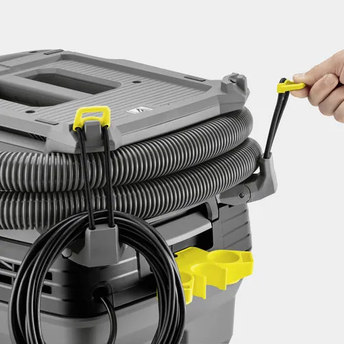 Flexible hose and power cable storage